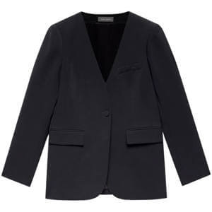 Mint Velvet Black Collarless Blazer